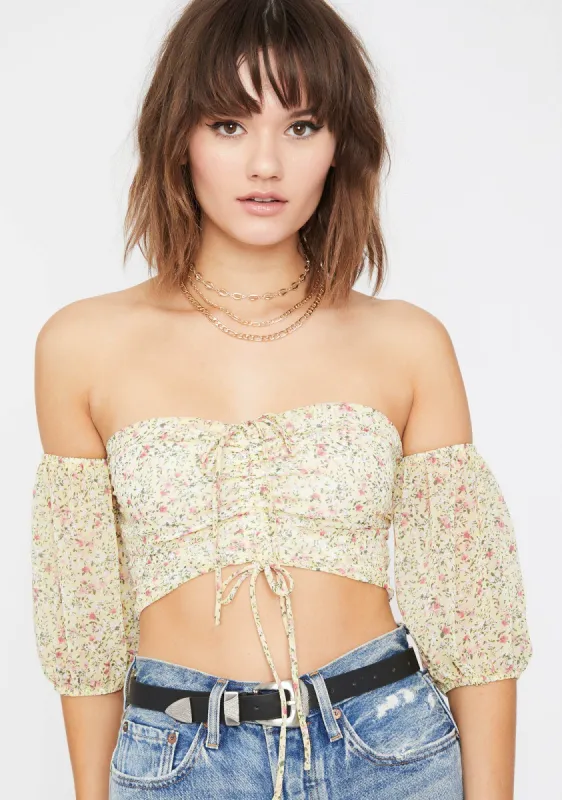 Floral Dream Crop Top sold by Dolls Kill