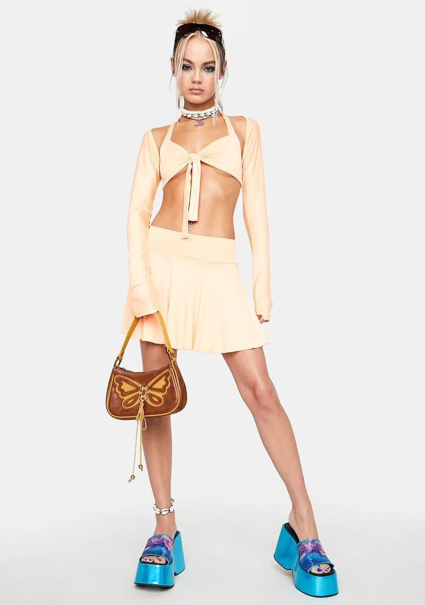 Peach We're Inevitable Skirt Set sold by Dolls Kill product image thumbnail 3