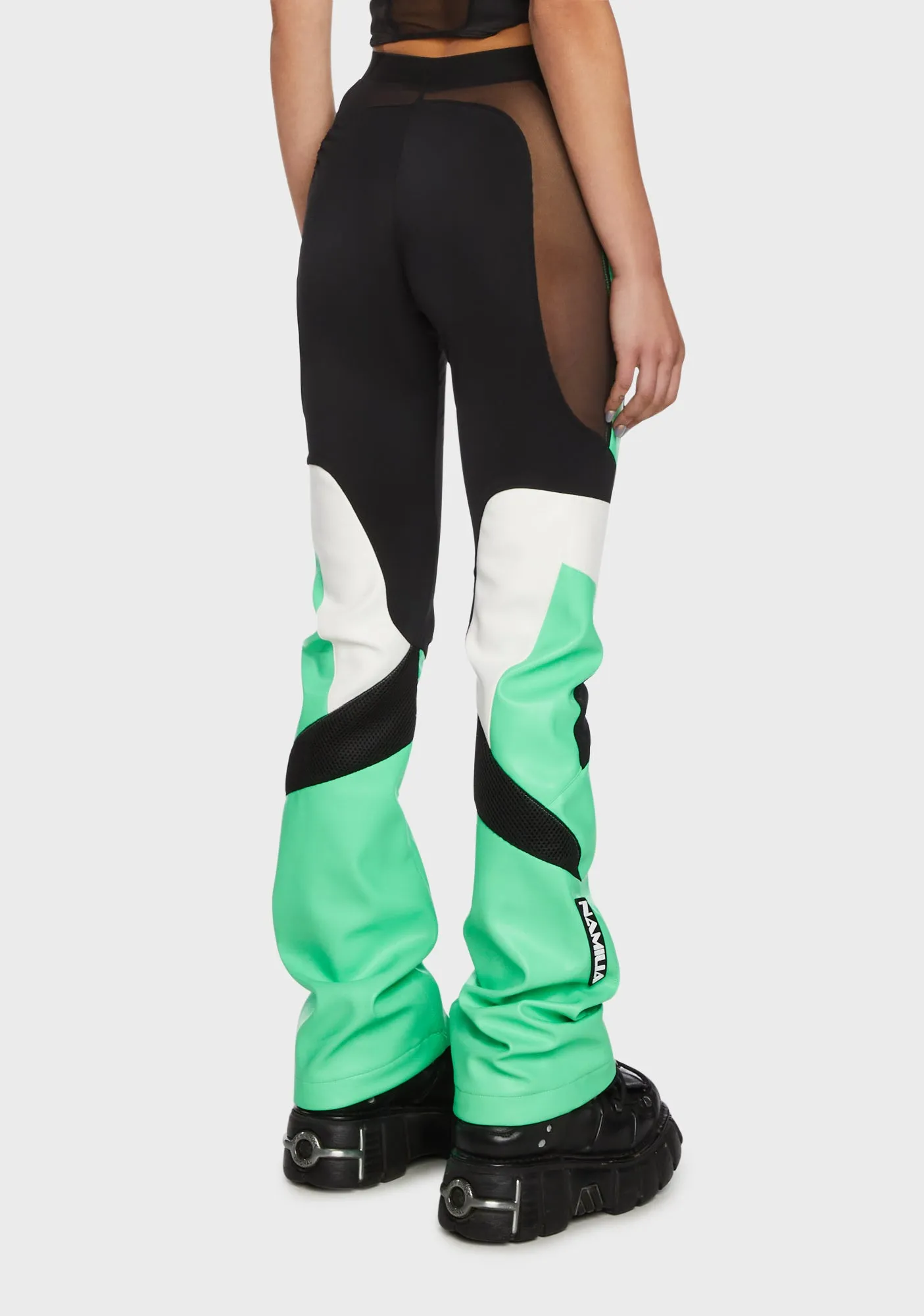 Moto Mesh Pants - Green sold by Dolls Kill product image thumbnail 4