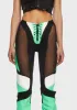 Moto Mesh Pants - Green sold by Dolls Kill