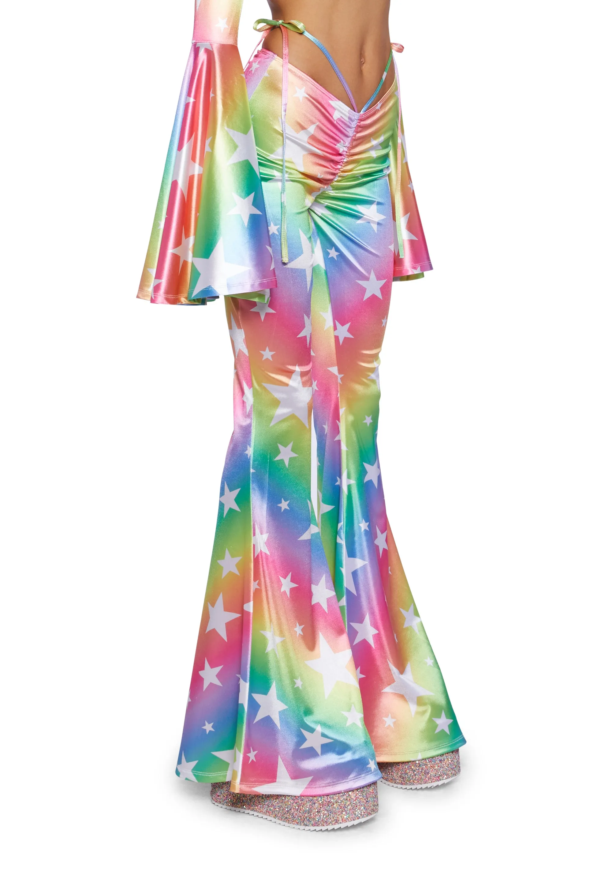 Celestial Stars Super Flare Pant sold by Dolls Kill product image thumbnail 3