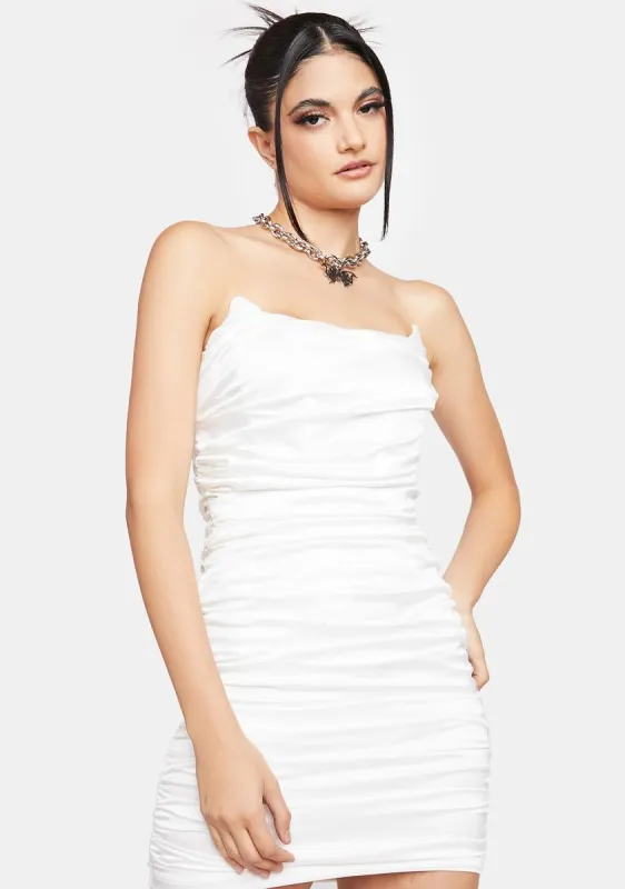 Only Pretending Satin Mini Dress sold by Dolls Kill