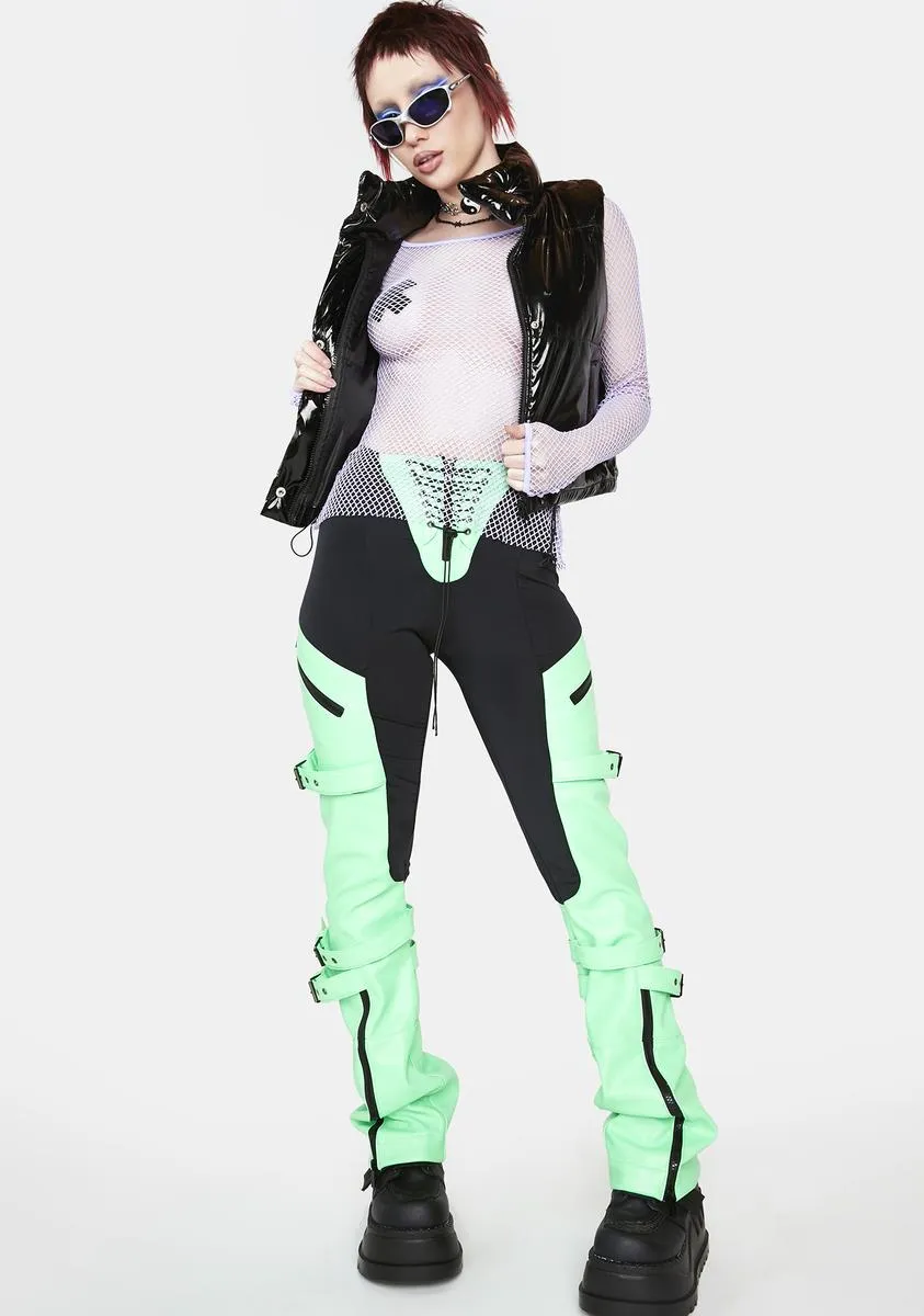 Lilac Won't Forget Ya Fishnet Crop Top sold by Dolls Kill product image thumbnail 3