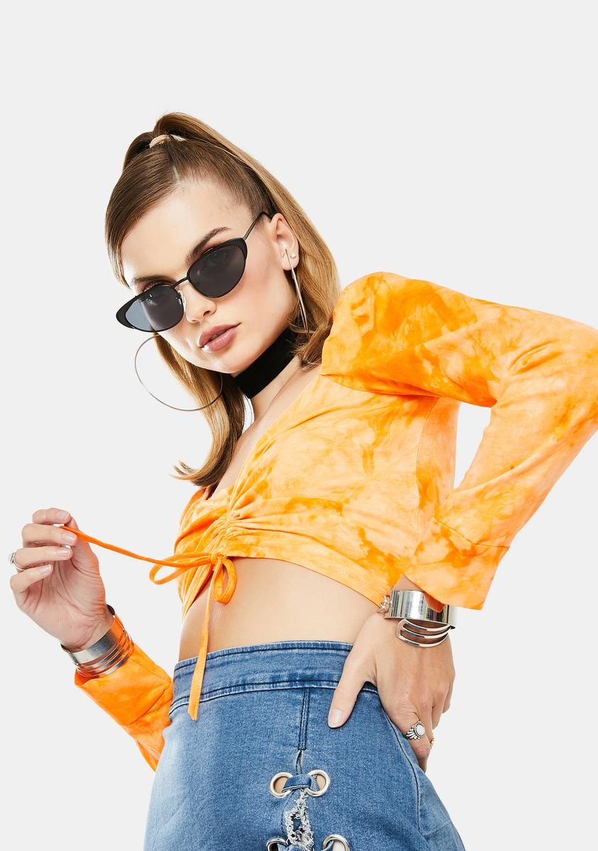 Sunny Tie Dye Long Sleeve Top sold by Dolls Kill