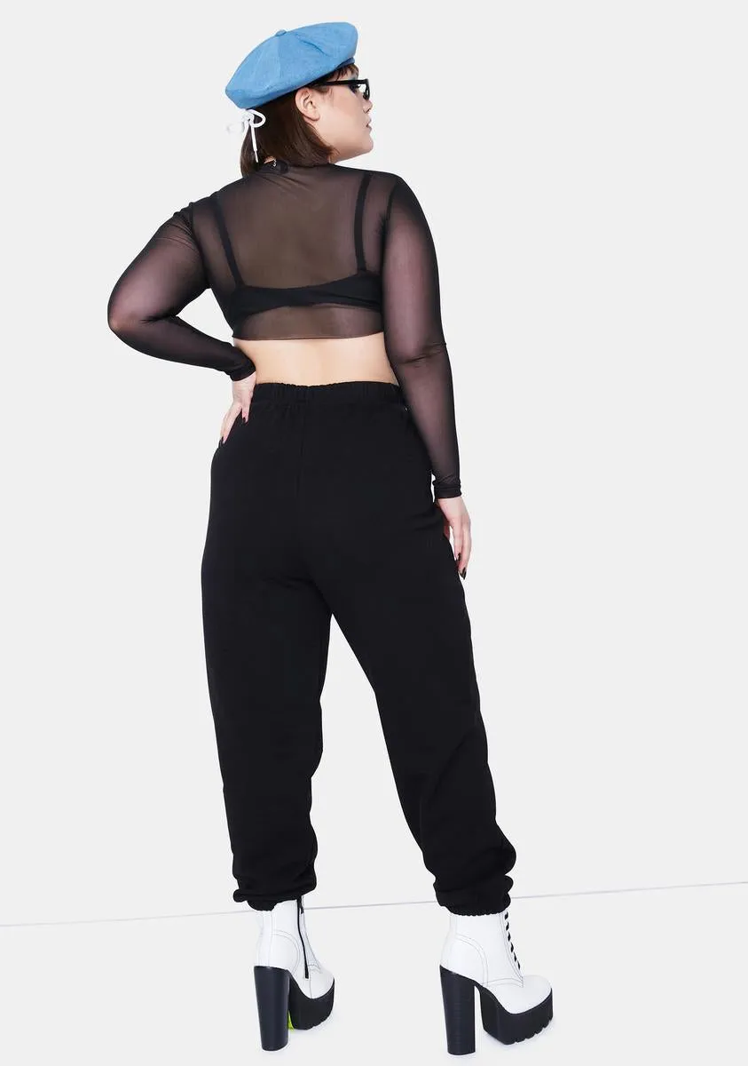 Plus Gray Butterfly Jogger Sweatpants sold by Dolls Kill product image thumbnail 4