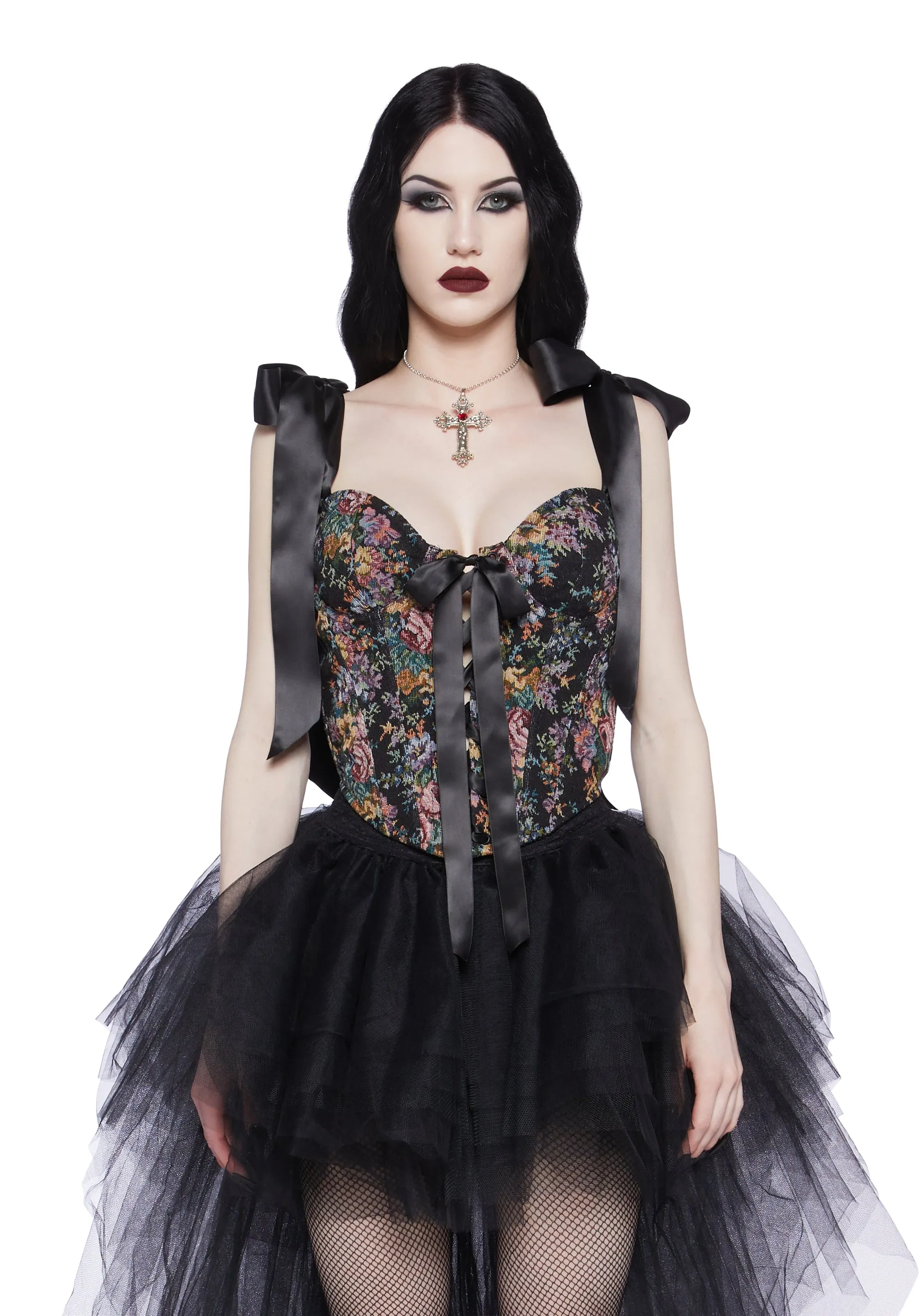 Moonlit Garden Corset Top sold by Dolls Kill