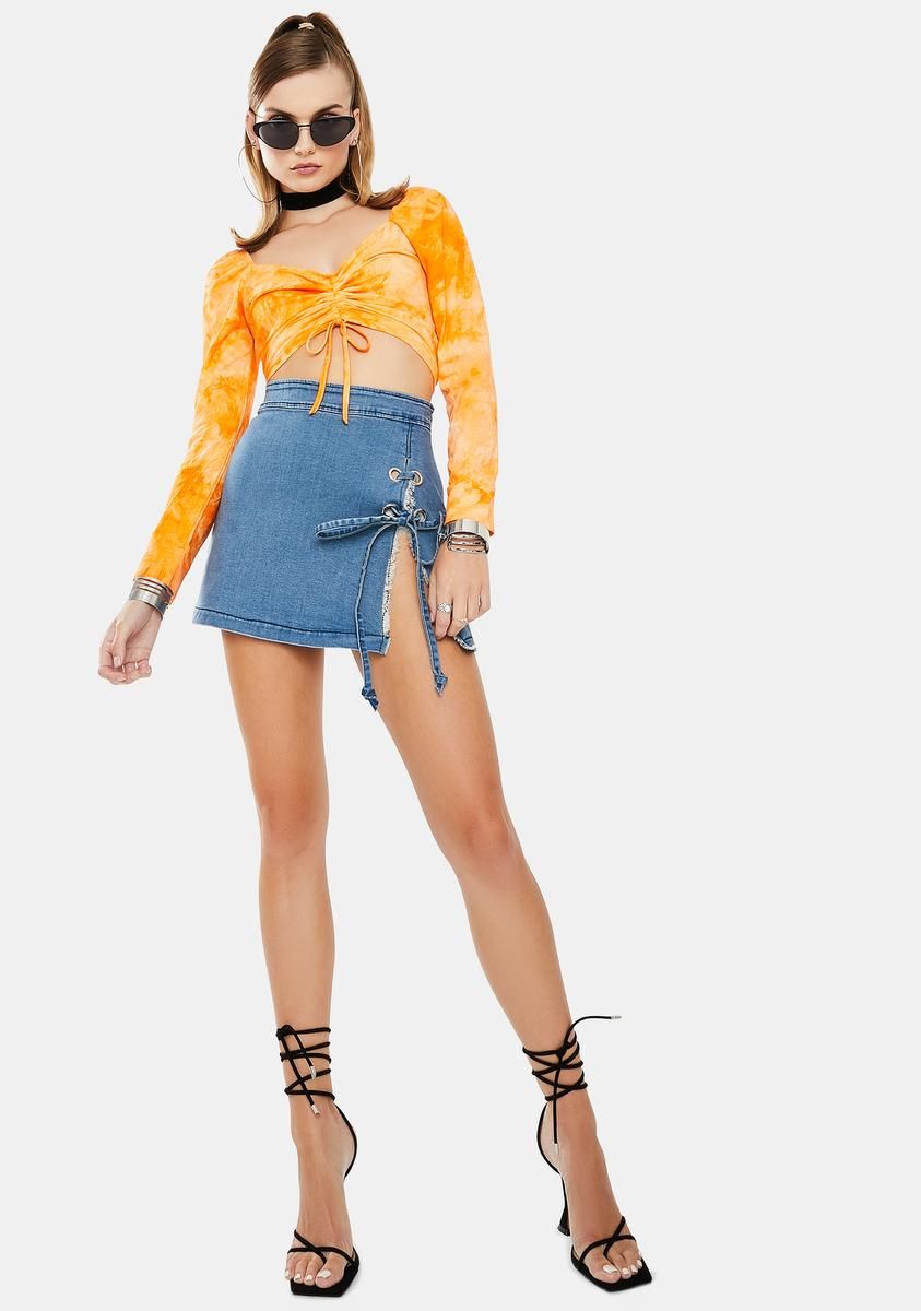Sunny Tie Dye Long Sleeve Top sold by Dolls Kill product image thumbnail 3
