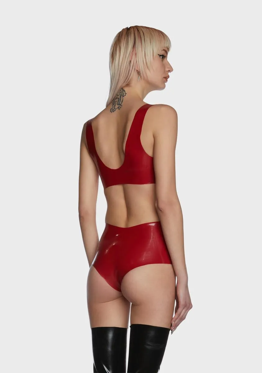 Broken Hearts Latex Bra Top sold by Dolls Kill product image thumbnail 4