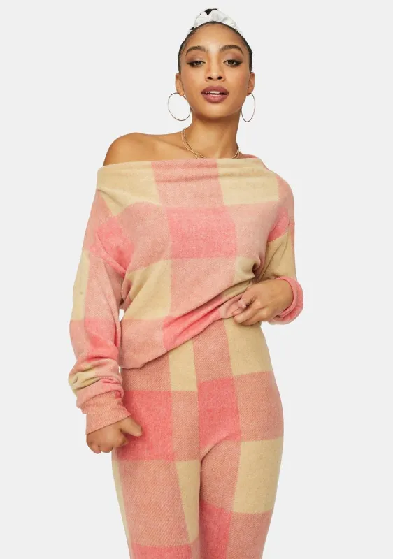 All Up In My Feels Plaid Sweater Set sold by Dolls Kill