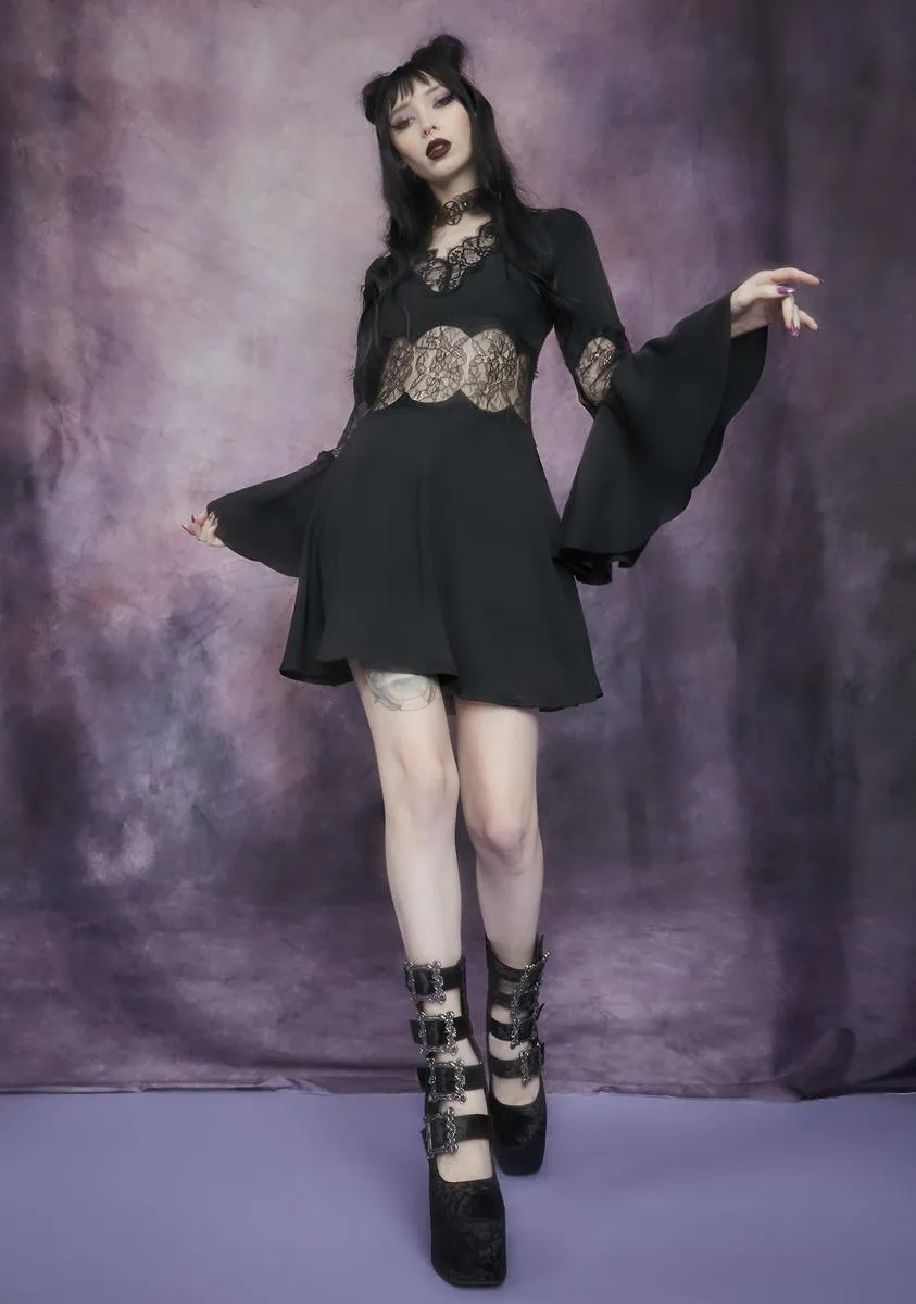 Conjuring The Dead Bell Sleeve Dress sold by Dolls Kill product image thumbnail 3
