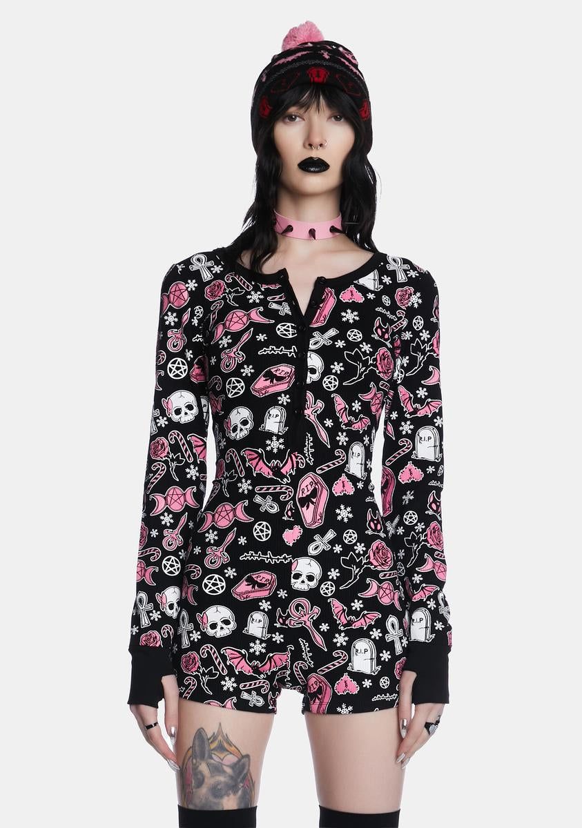 Revenge Served Sweet Thermal Romper sold by Dolls Kill