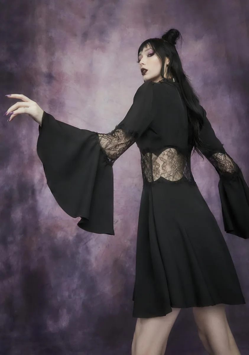 Conjuring The Dead Bell Sleeve Dress sold by Dolls Kill product image thumbnail 4