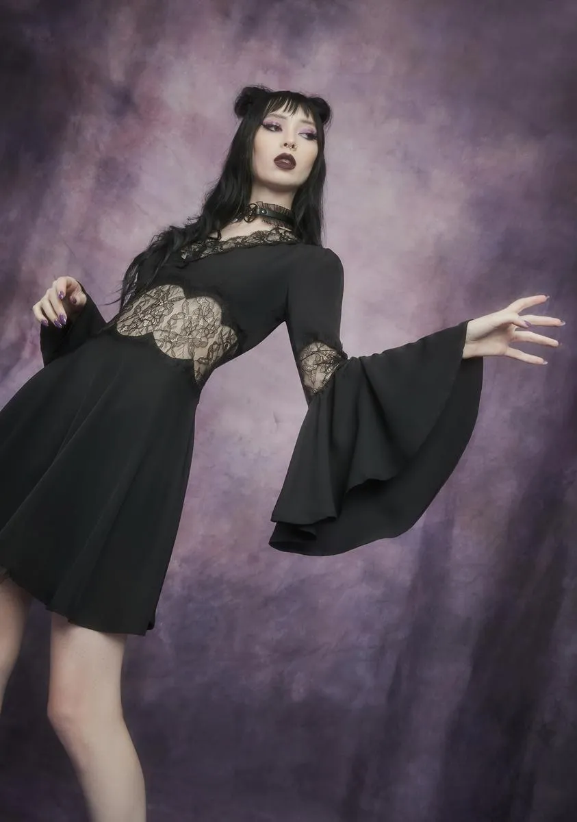 Conjuring The Dead Bell Sleeve Dress sold by Dolls Kill