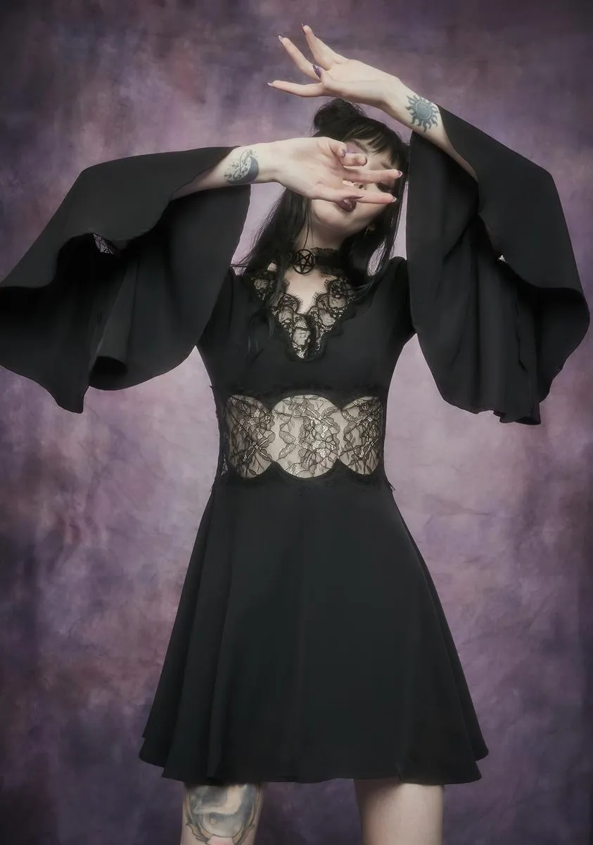 Conjuring The Dead Bell Sleeve Dress sold by Dolls Kill product image thumbnail 2