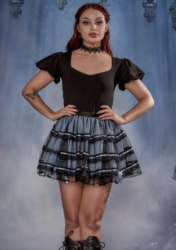 Diamond In The Dark Lace Up Top sold by Dolls Kill
