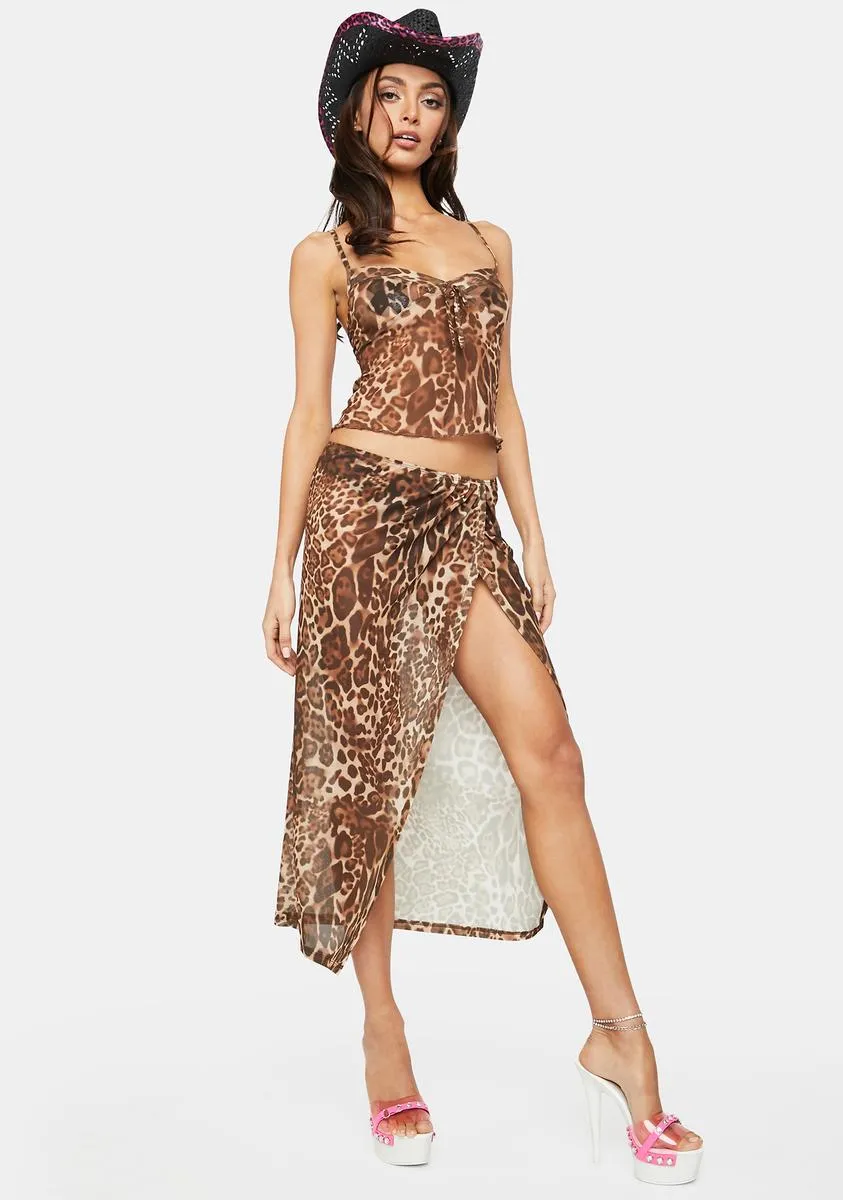 Leopard Almost Famous Midi Skirt sold by Dolls Kill product image thumbnail 2