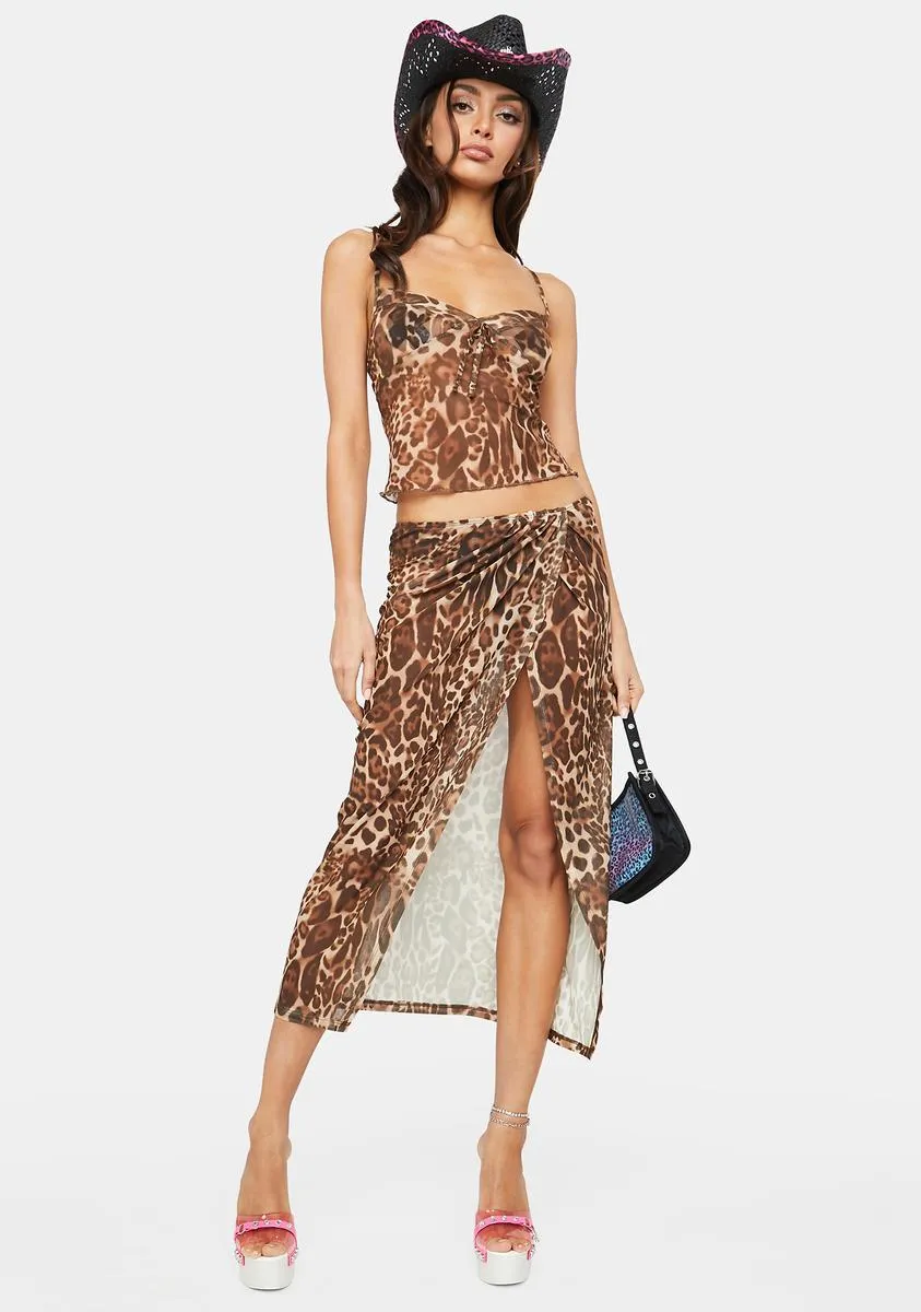 Leopard Almost Famous Midi Skirt sold by Dolls Kill product image thumbnail 3