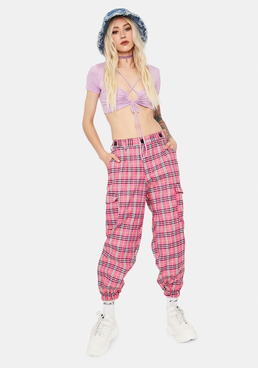 Lilac Change My Life Strappy Keyhole Crop Top sold by Dolls Kill product image thumbnail 3