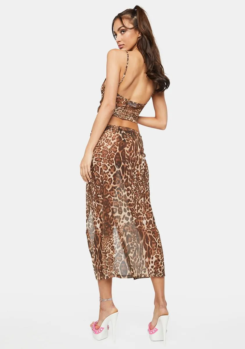 Leopard Almost Famous Midi Skirt sold by Dolls Kill product image thumbnail 4
