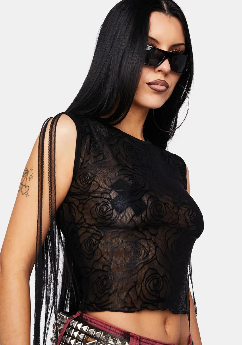 Rose Crop Top sold by Dolls Kill product image thumbnail 2