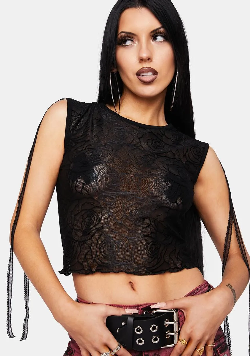 Rose Crop Top sold by Dolls Kill