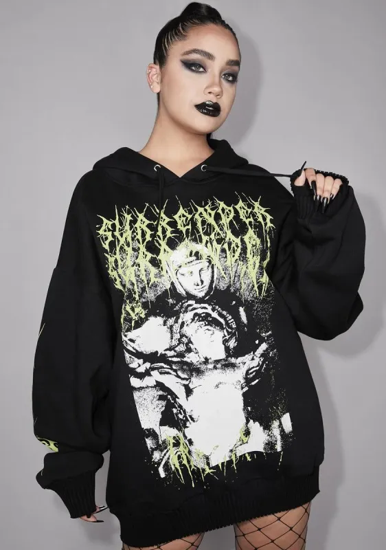 Plus Surrender To Me Graphic Hoodie sold by Dolls Kill