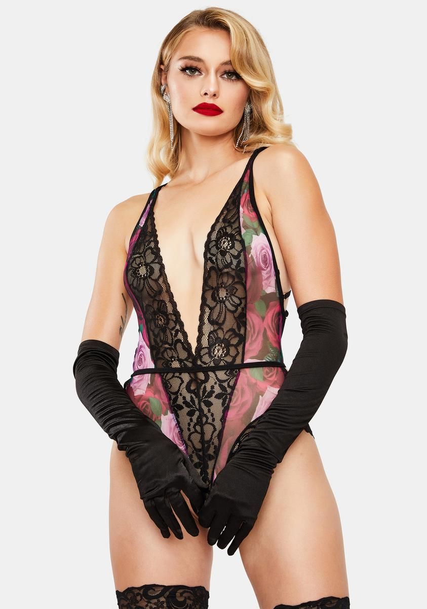 Blooming Love Floral Halter Teddy sold by Dolls Kill