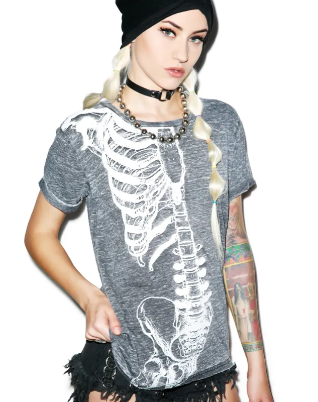 Wishbone Burnout Tee sold by Dolls Kill