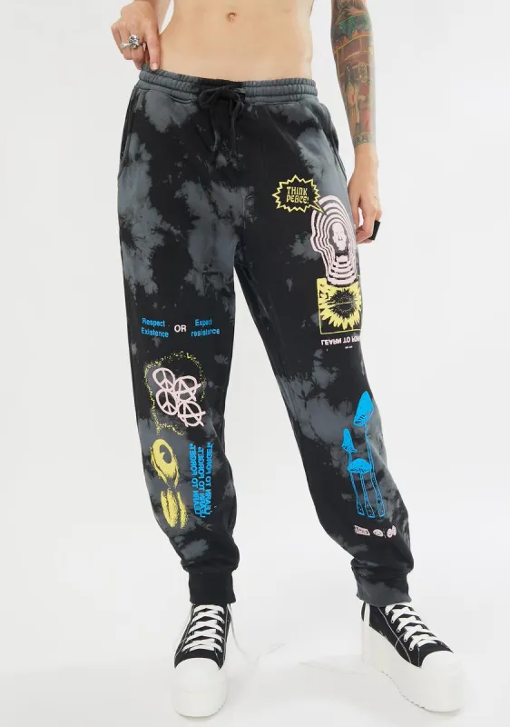 Think Peace Sweatpants sold by Dolls Kill