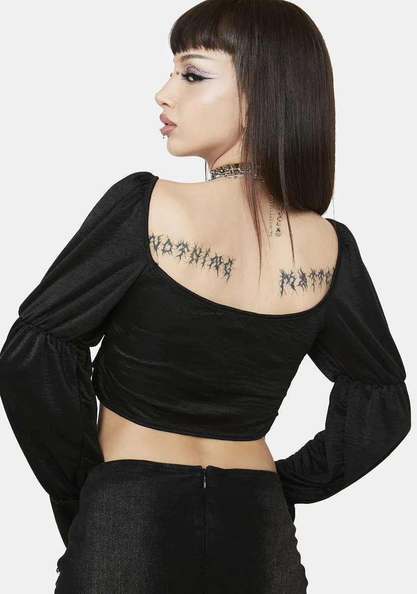 Flirty Silhouettes Long Sleeve Top sold by Dolls Kill product image thumbnail 4