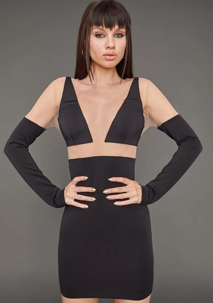 Sneak Peek Mesh Bodycon Dress sold by Dolls Kill product image thumbnail 3