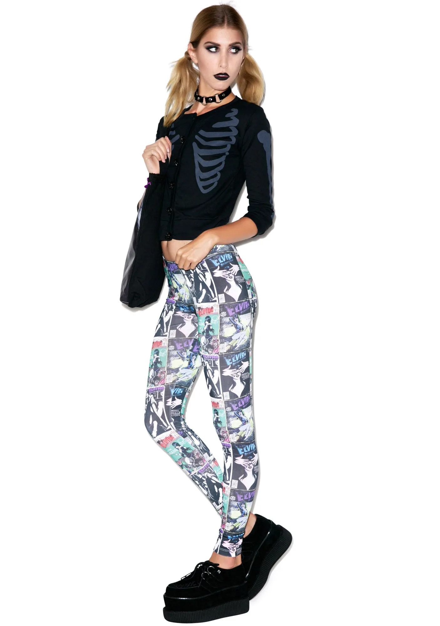 Elvira Comic Cover Leggings sold by Dolls Kill