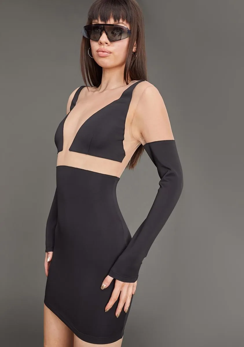 Sneak Peek Mesh Bodycon Dress sold by Dolls Kill