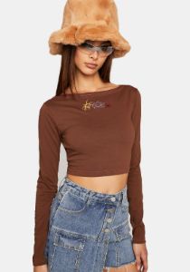 Sun Brown Long Sleeve Tee sold by Dolls Kill