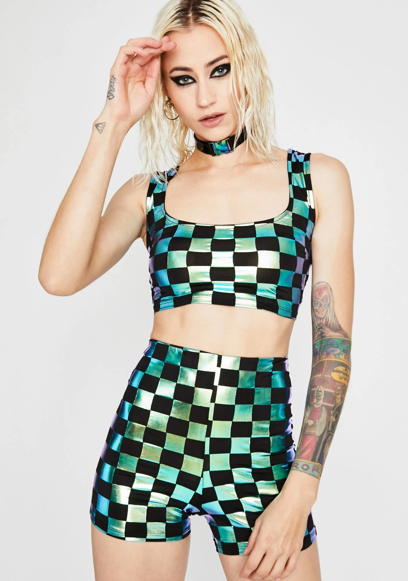 Rave Runner Shorts Set sold by Dolls Kill