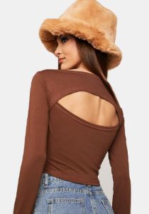 Sun Brown Long Sleeve Tee sold by Dolls Kill
