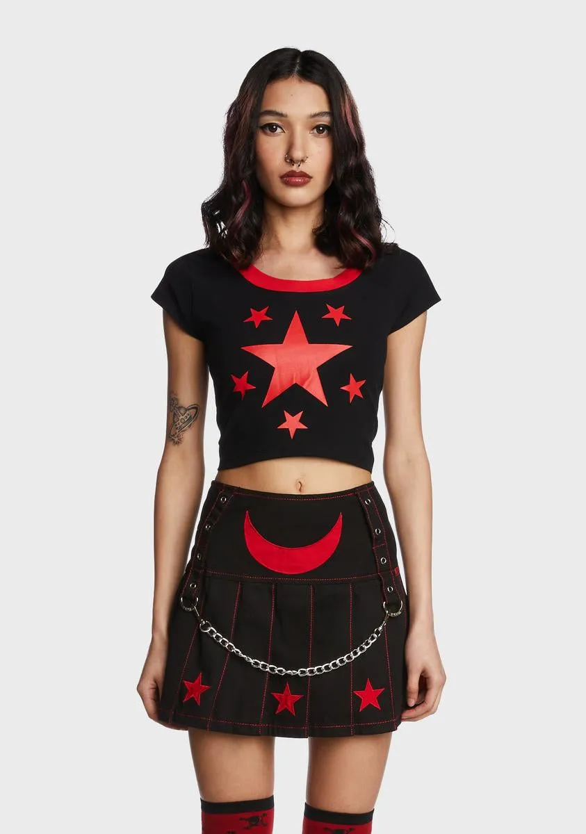 Star Cropped Tee sold by Dolls Kill