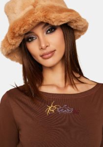 Sun Brown Long Sleeve Tee sold by Dolls Kill