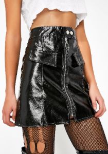 Plead The Fifth Vinyl Skirt sold by Dolls Kill