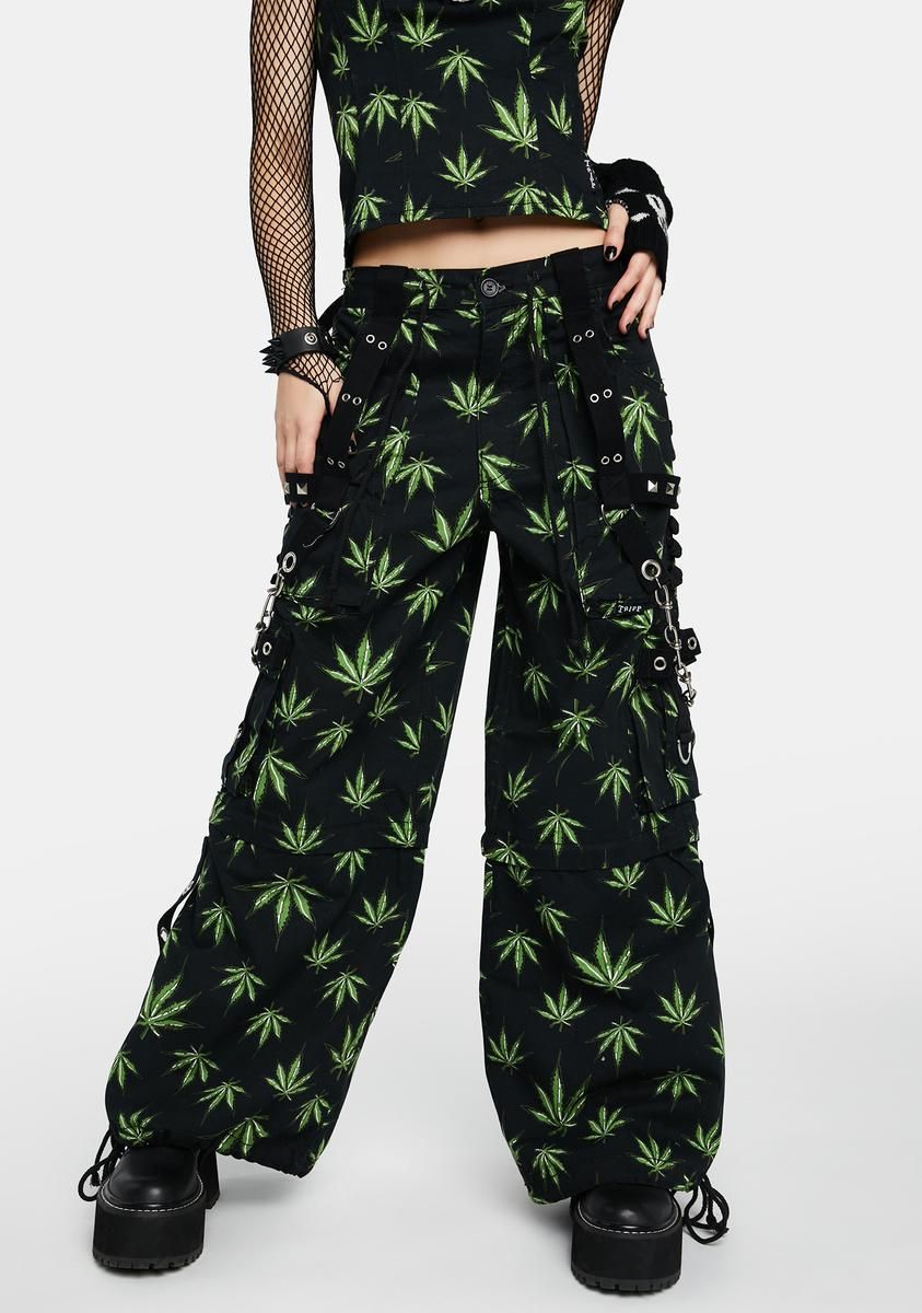 Grass Dark Street Pants sold by Dolls Kill