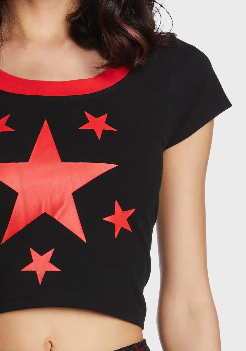 Star Cropped Tee sold by Dolls Kill product image thumbnail 2
