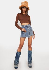 Sun Brown Long Sleeve Tee sold by Dolls Kill