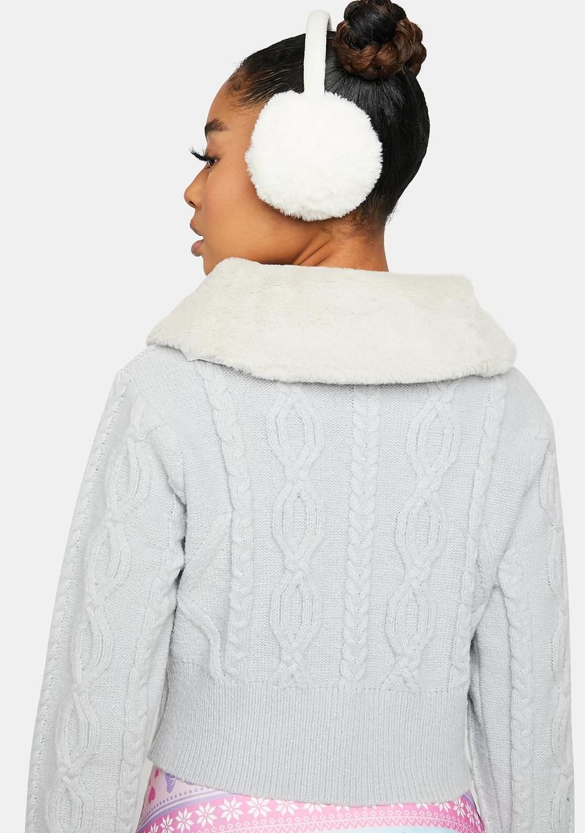 Cloudy Hold Me Tightly Faux Fur Cardigan sold by Dolls Kill product image thumbnail 4