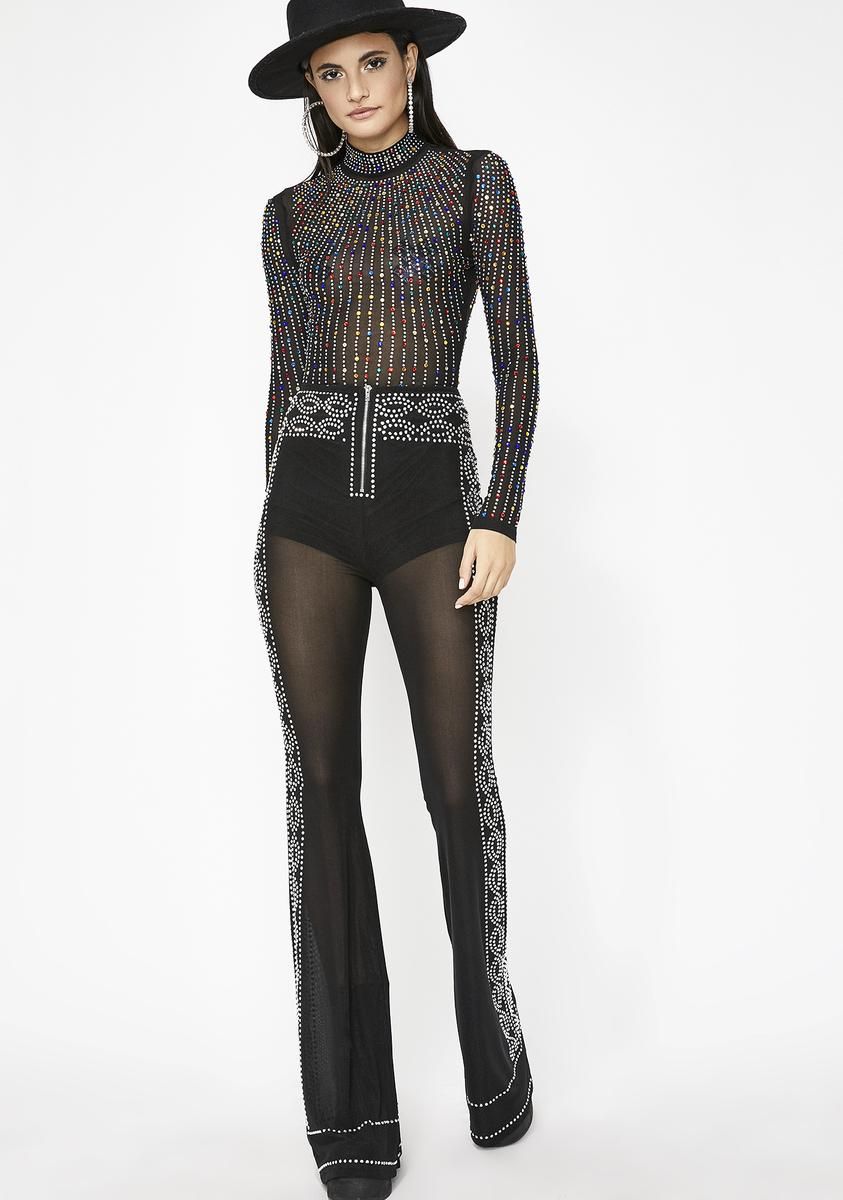 Radiant Slay Rhinestone Bodysuit sold by Dolls Kill product image thumbnail 2