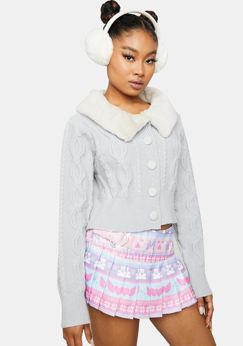 Cloudy Hold Me Tightly Faux Fur Cardigan sold by Dolls Kill product image thumbnail 2