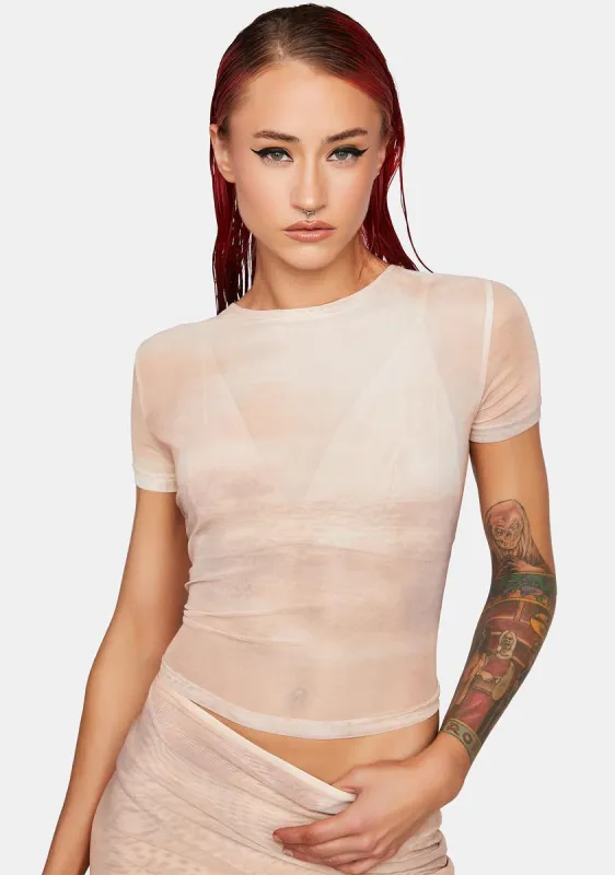 Desert Fantasy Mesh Tee sold by Dolls Kill