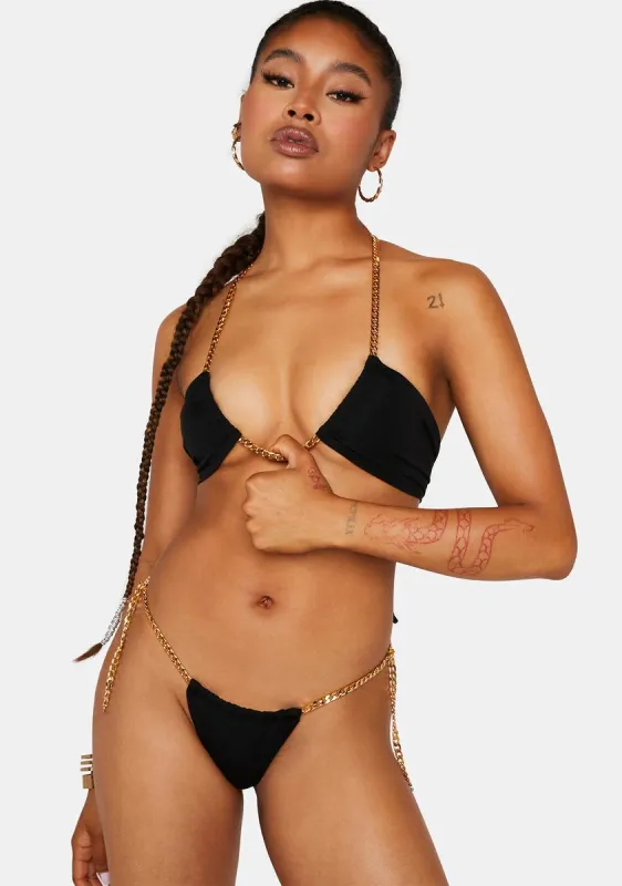 Chain Of Love Strappy Bikini Set sold by Dolls Kill
