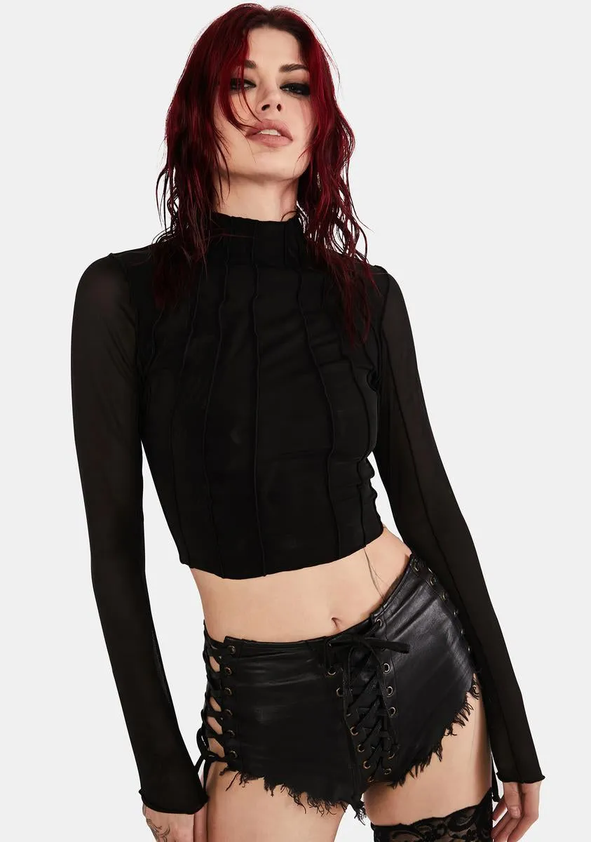Hands To Rock Long Sleeve Top sold by Dolls Kill