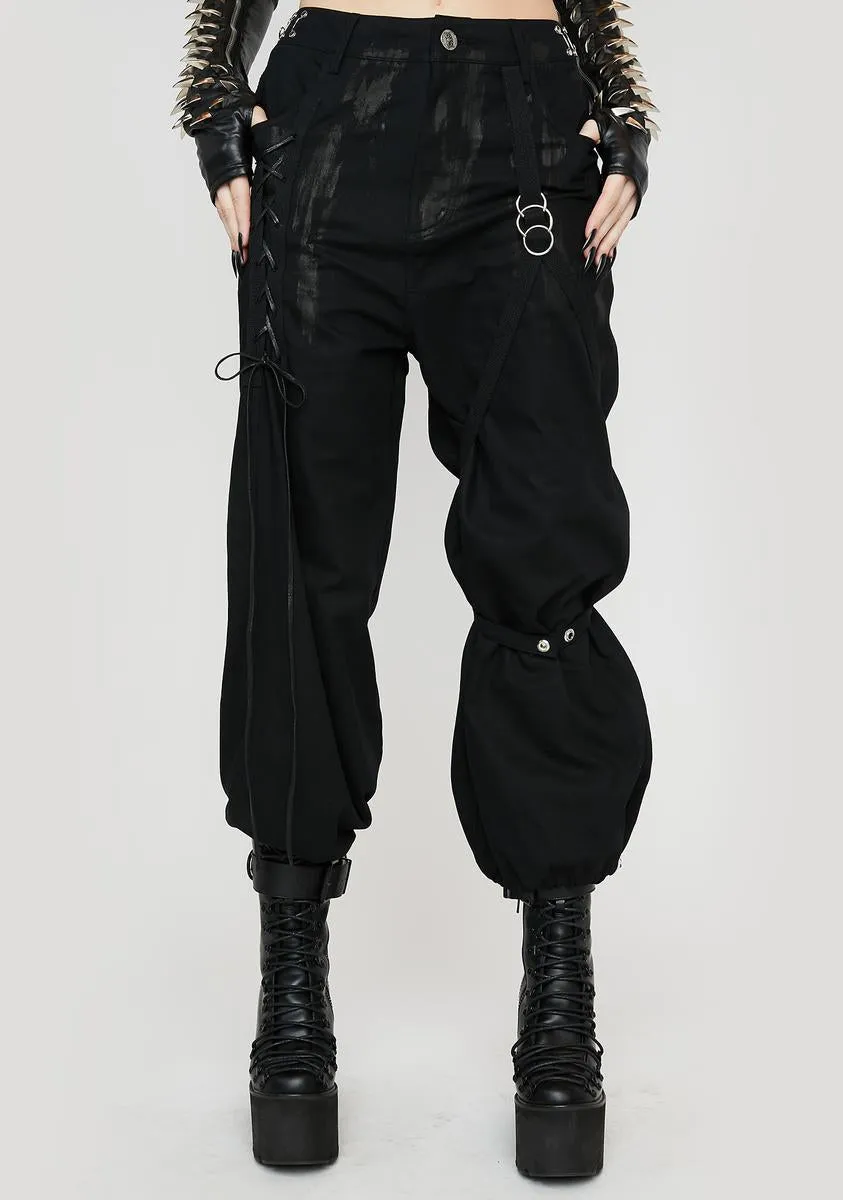 Sand Washed Faded Lantern Trousers sold by Dolls Kill