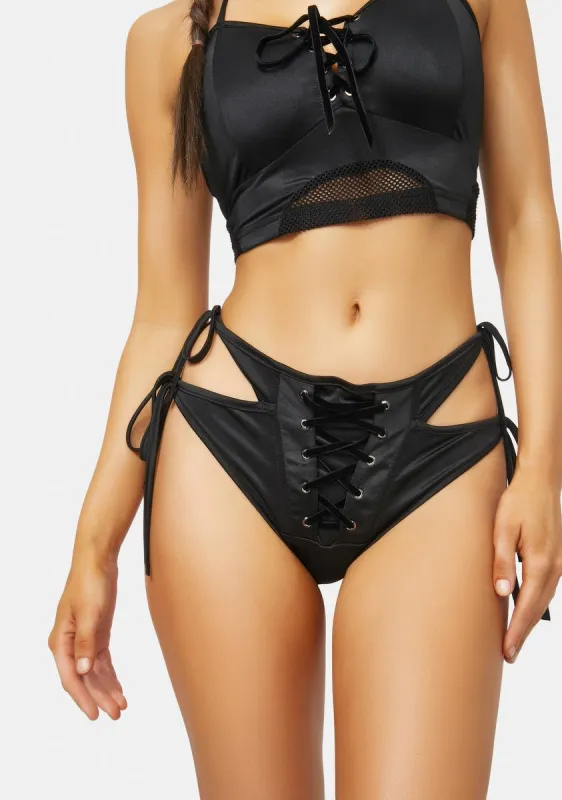 Lace Up Swim Bottoms sold by Dolls Kill